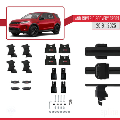 Compatible with Land Rover Discovery Sport (L550) Post-Facelift 2019-2025 ACE-4 Car Roof Rack Cross Bar Black Aluminium 2 Bars
