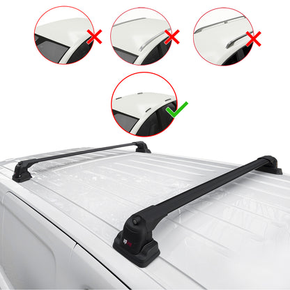 Compatible avec Citroen Berlingo 2023-2026 ACE-3 Barres de Toit Railing Porte-Bagages de Voiture Noir Aluminium 2 Barres