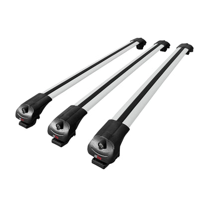 Compatible with Renault Duster 2 (HM) 2018-2024 ACE-1 Car Roof Rack Cross Bar Grey Aluminium 3 Bars