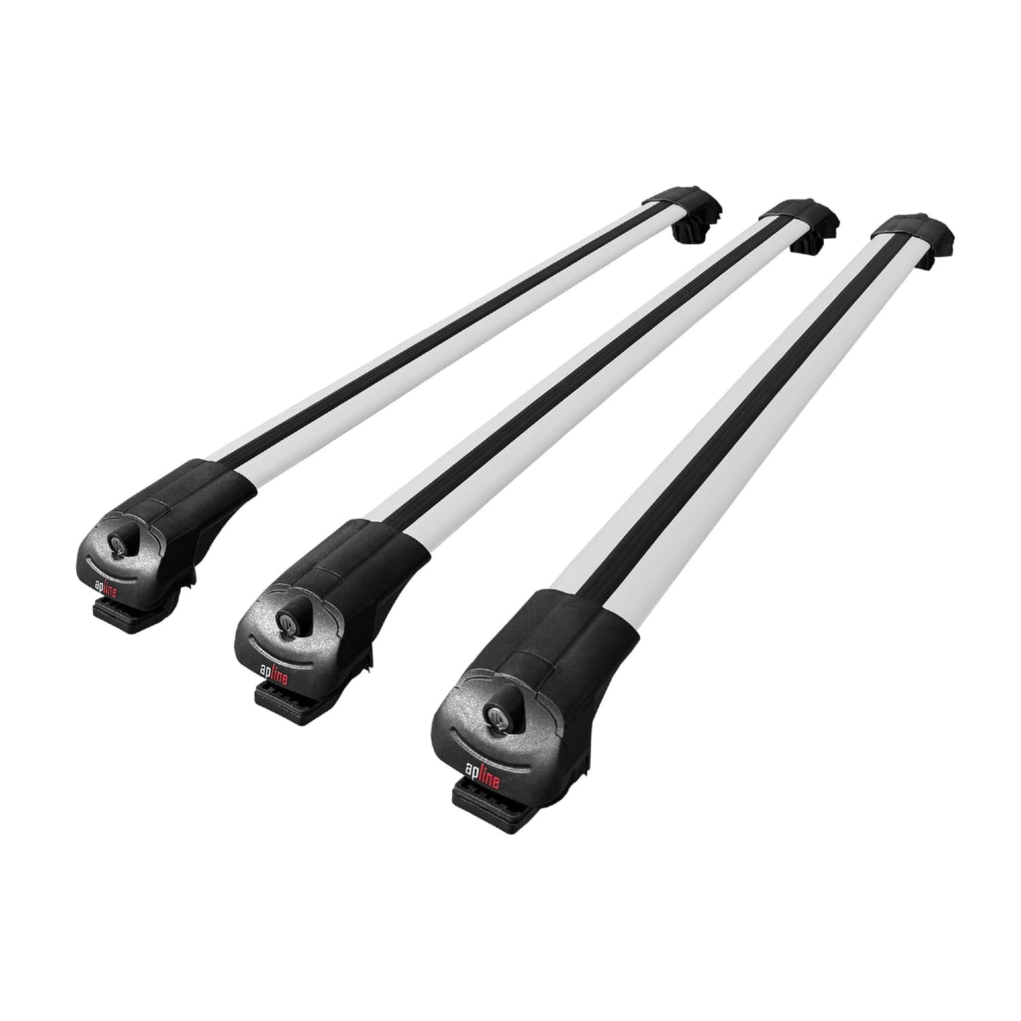 Compatible with Mercedes GL Class 2 (X166) Pre-Facelift 2013-2015 ACE-1 Car Roof Rack Cross Bar Grey Aluminium 3 Bars