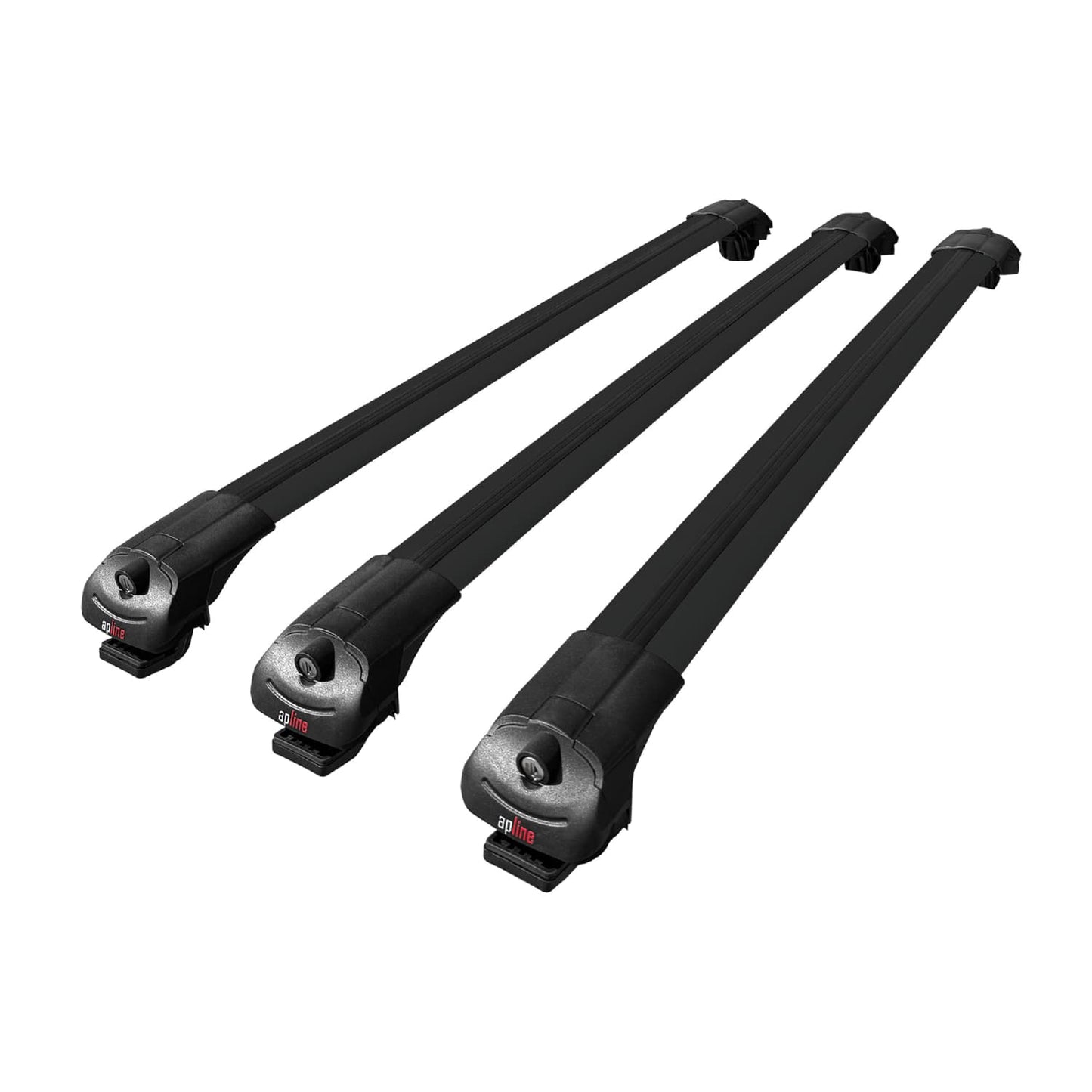 Compatible with Nissan Navara 3 (D40) 2005-2014 ACE-1 Car Roof Rack Cross Bar Black Aluminium 3 Bars