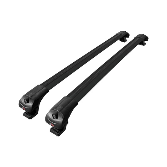 Compatible avec Renault Duster (HS) Post-Facelift 2014-2017 ACE-1 Barres de Toit Railing Porte-Bagages de Voiture Noir Aluminium 2 Barres