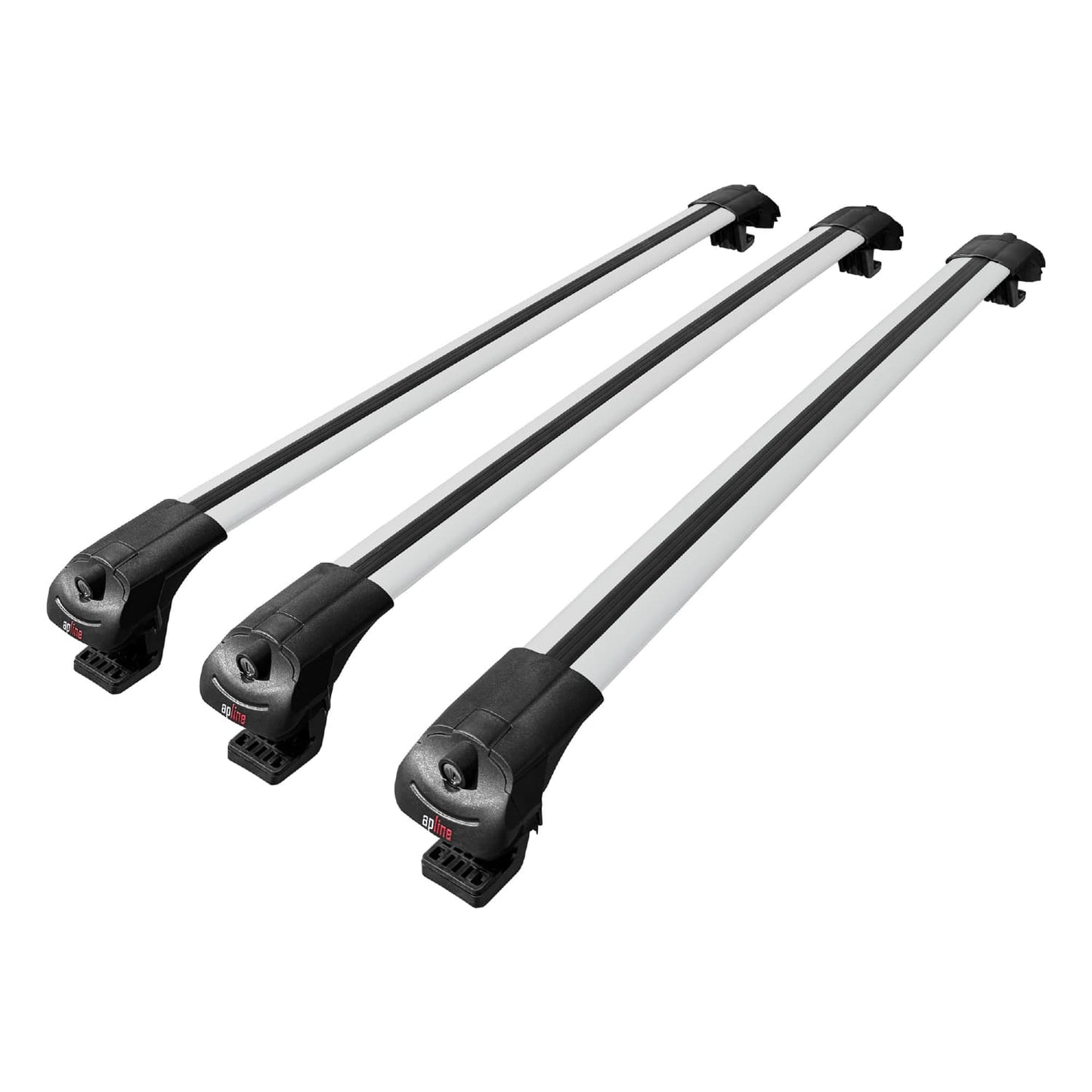 Compatible avec Nissan Pathfinder 3 (R51) 2004-2012 ACE-1 Barres de Toit Railing Porte-Bagages de Voiture Gris Aluminium 3 Barres