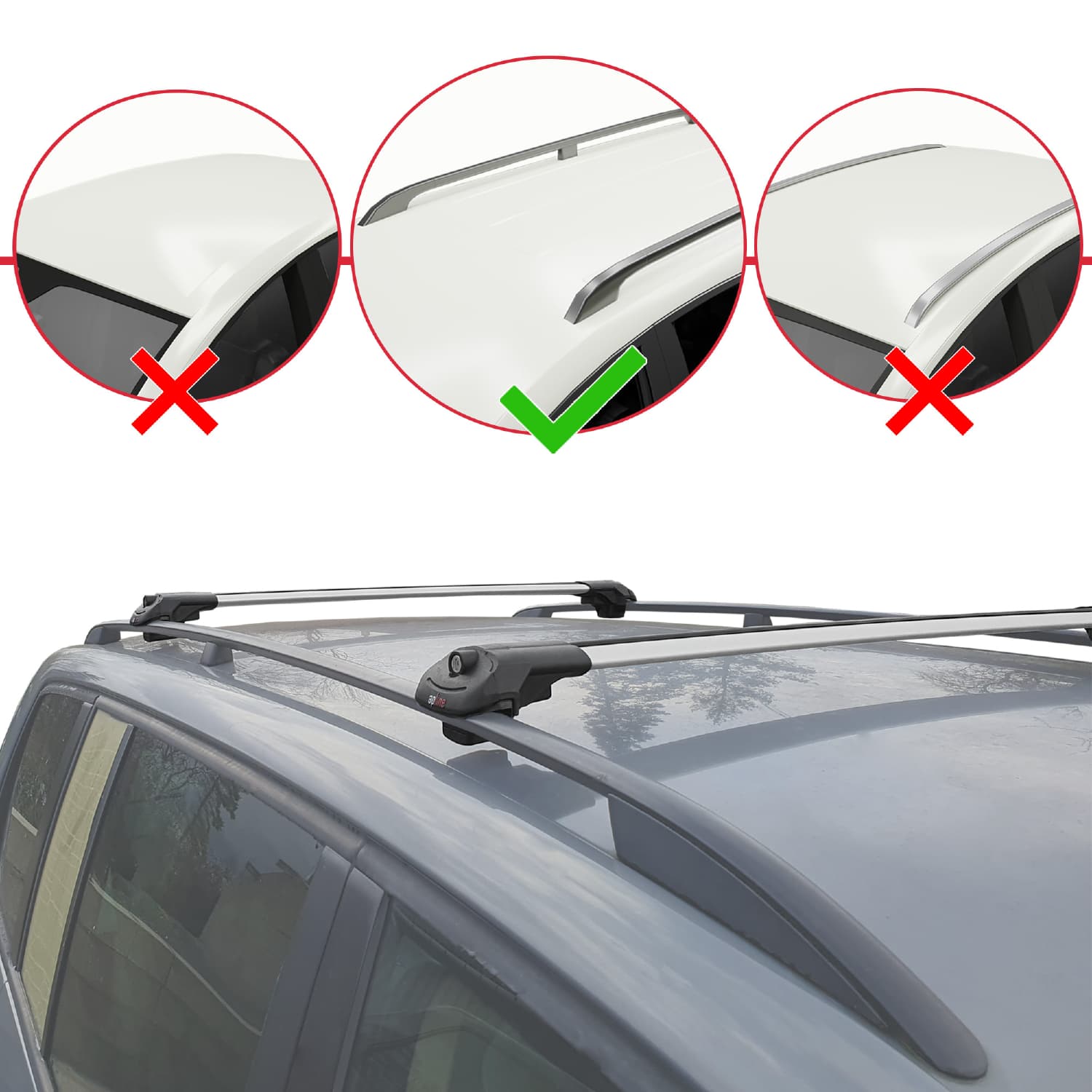 Compatible avec Mercedes M Class 3 (W166) Pre-Facelift 2012-2015 ACE-1 Barres de Toit Railing Porte-Bagages de Voiture Gris Aluminium 2 Barres