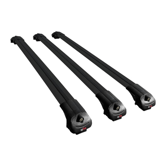 Compatible avec Nissan Rogue Sport 2017-2022 ACE-1 Barres de Toit Railing Porte-Bagages de Voiture Noir Aluminium 3 Barres
