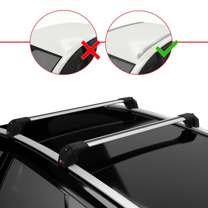 Kompatibel mit Ford Escape 4 (CX482) 2020-2025 ACE-2 Relingträger Dachträger Auto Gepäckträger Grau Aluminium 2 Stangen