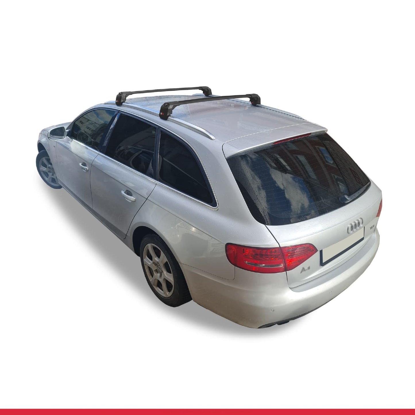 Kompatibel mit A4 (B8) Avant 2008-2015 ACE-2 Relingträger Dachträger Auto Gepäckträger Schwarz Aluminium 2 Stangen