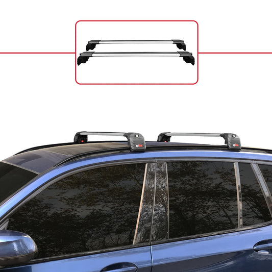 Kompatibel mit BMW X3 (G01) 2018-2024 ACE-2 Relingträger Dachträger Auto Gepäckträger Grau Aluminium 2 Stangen