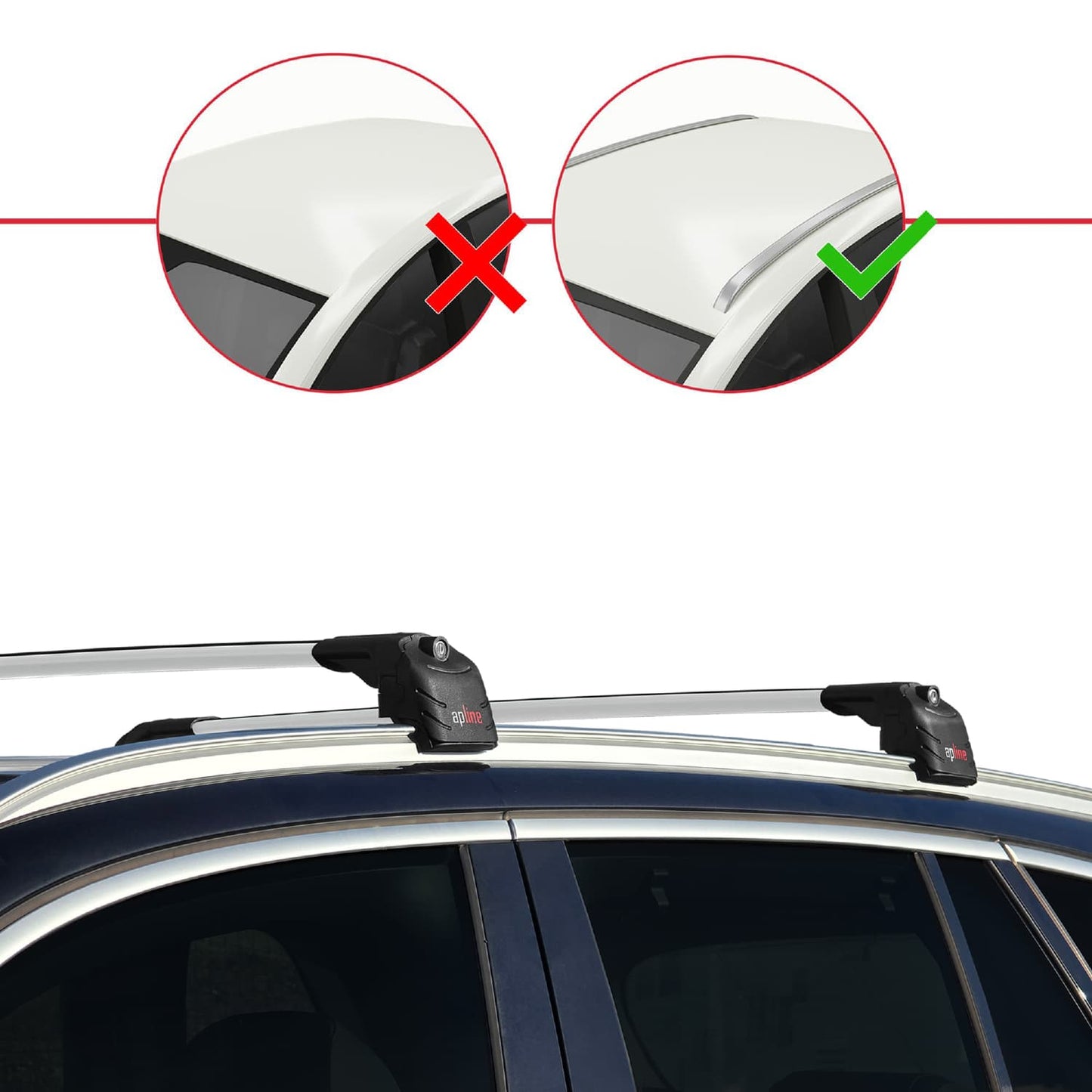 Kompatibel mit BMW X5 (G05) 2019-2025 ACE-2 Dachgepäckträger, Reling, Gepäckträger, graues Aluminium, 2 Stangen