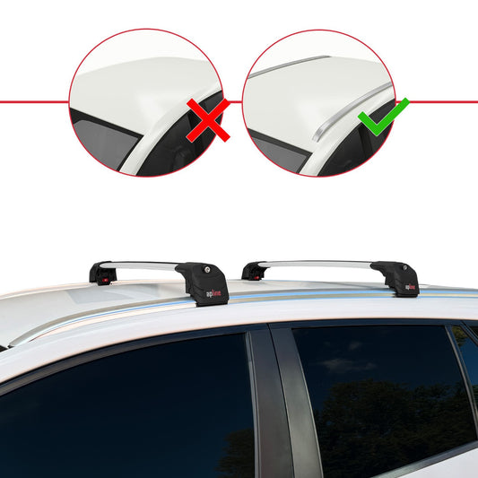 Kompatibel mit Toyota Corolla Touring (E210) 2019-2025 ACE-2 Relingträger Dachträger Auto Gepäckträger Grau Aluminium 2 Stangen