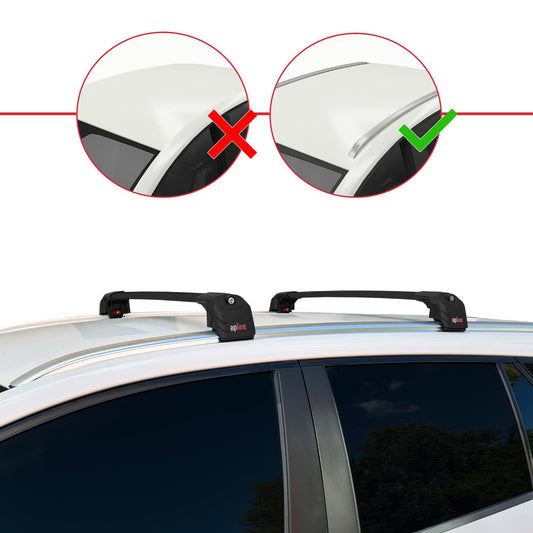Kompatibel mit Toyota Corolla Touring (E210) 2019-2025 ACE-2 Relingträger Dachträger Auto Gepäckträger Schwarz Aluminium 2 Stangen