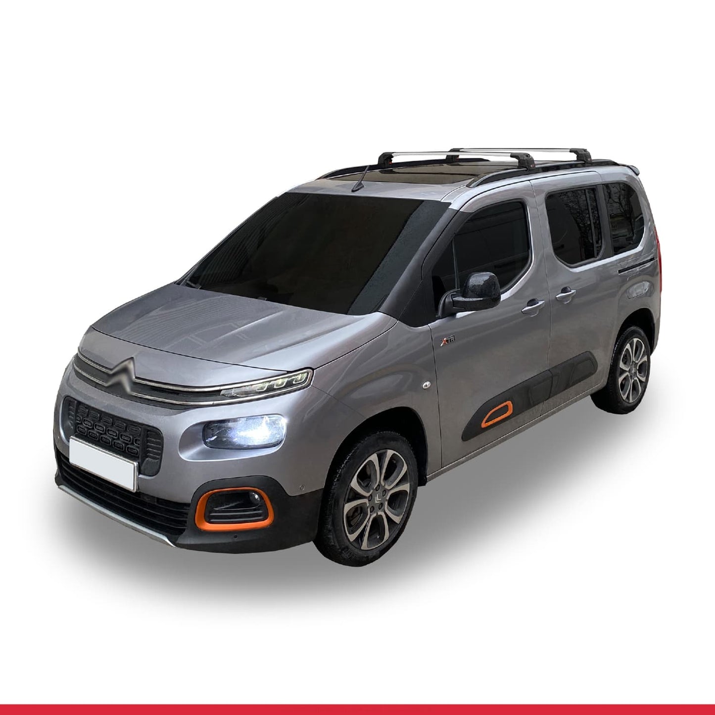 Kompatibel mit Citroen Berlingo 3 (K9) 2023-2025 ACE-2 Relingträger Dachträger Auto Gepäckträger Grau Aluminium 2 Stangen