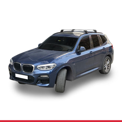 Kompatibel mit BMW X3 (G01) 2018-2024 ACE-2 Dachträger Autodachträger Graues Aluminium 2 Stangen