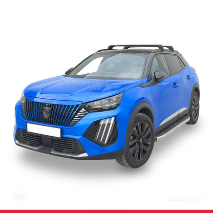 Kompatibel mit Peugeot 2008 II (P24) 2020-2025 ACE-2 Relingträger Dachträger Auto Gepäckträger Schwarz Aluminium 2 Stangen