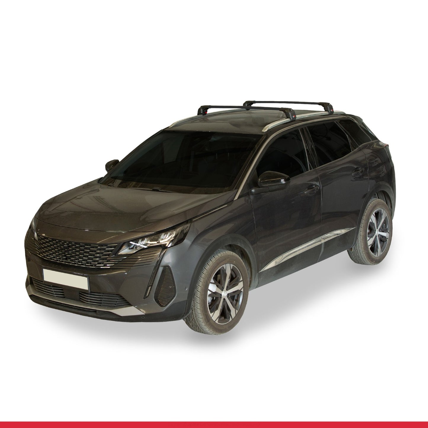 Kompatibel mit Peugeot 3008 II (P84) Post-Facelift 2021-2023 ACE-2 Relingträger Dachträger Auto Gepäckträger Schwarz Aluminium 2 Stangen