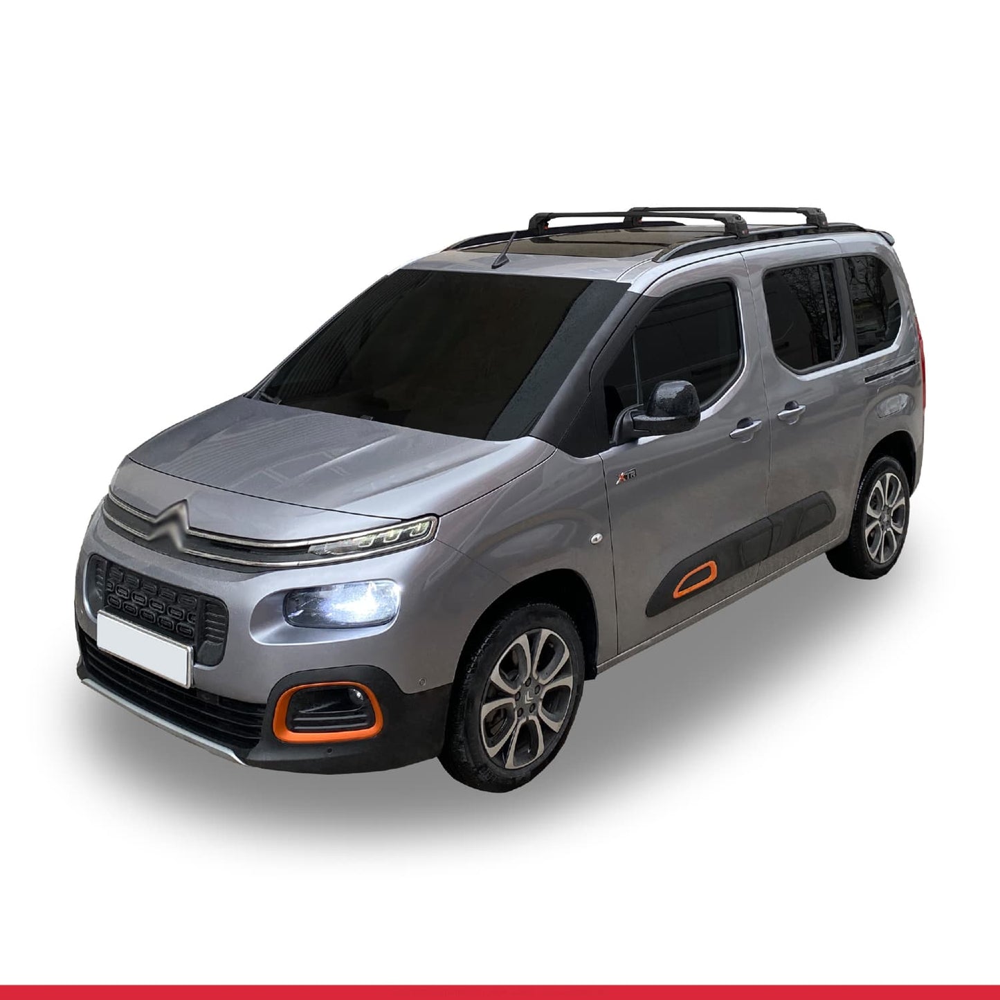 Kompatibel mit Citroen Berlingo 3 (K9) 2023-2025 ACE-2 Relingträger Dachträger Auto Gepäckträger Schwarz Aluminium 2 Stangen