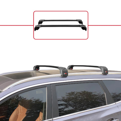 Kompatibel mit Chery Tiggo 8 Pro 2020-2023 ACE-2 Relingträger Dachträger Auto Gepäckträger Schwarz Aluminium 2 Stangen