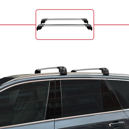 Kompatibel mit Volvo XC90 II 2015-2025 ACE-2 Relingträger Dachträger Auto Gepäckträger Grau Aluminium 2 Stangen