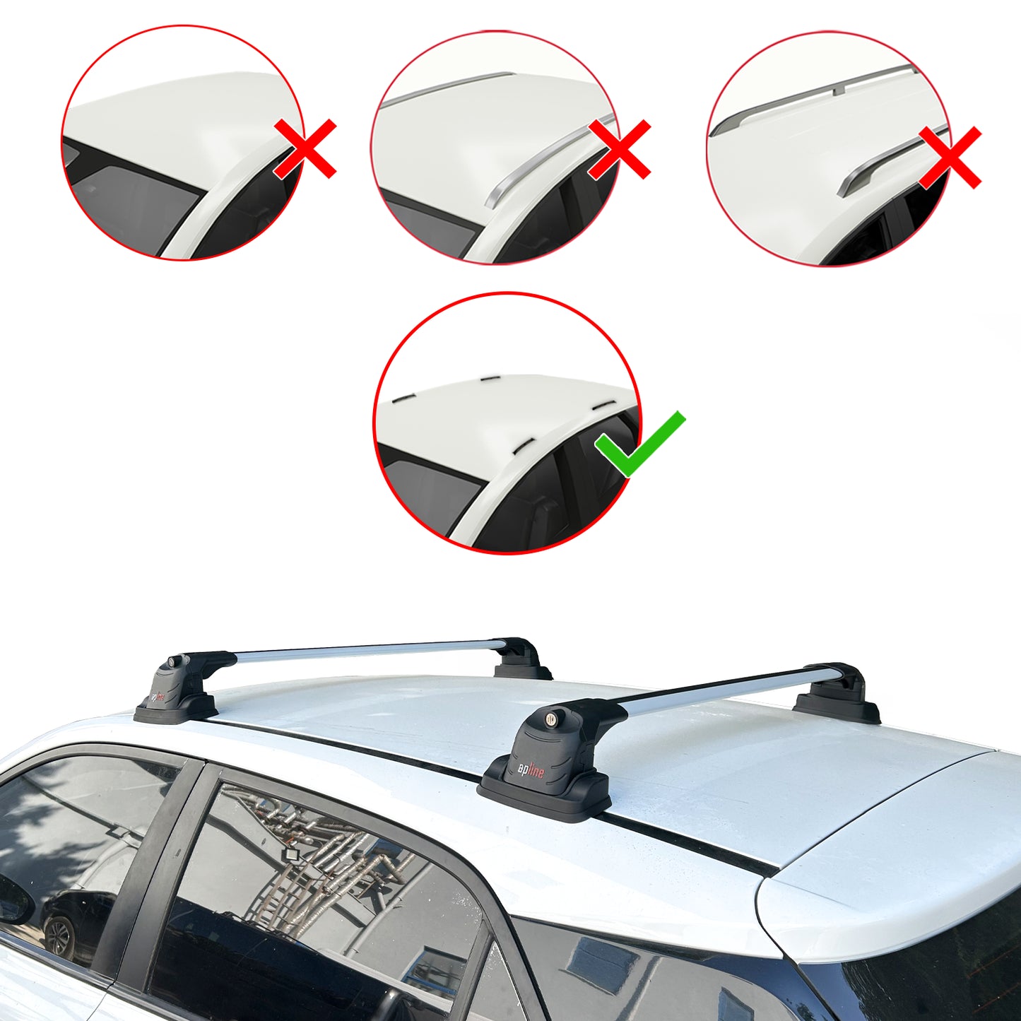 Compatible avec Hyundai i20 (GB) 2014-2019 ACE-3 Barres de Toit Railing Porte-Bagages de Voiture Gris Aluminium 2 Barres