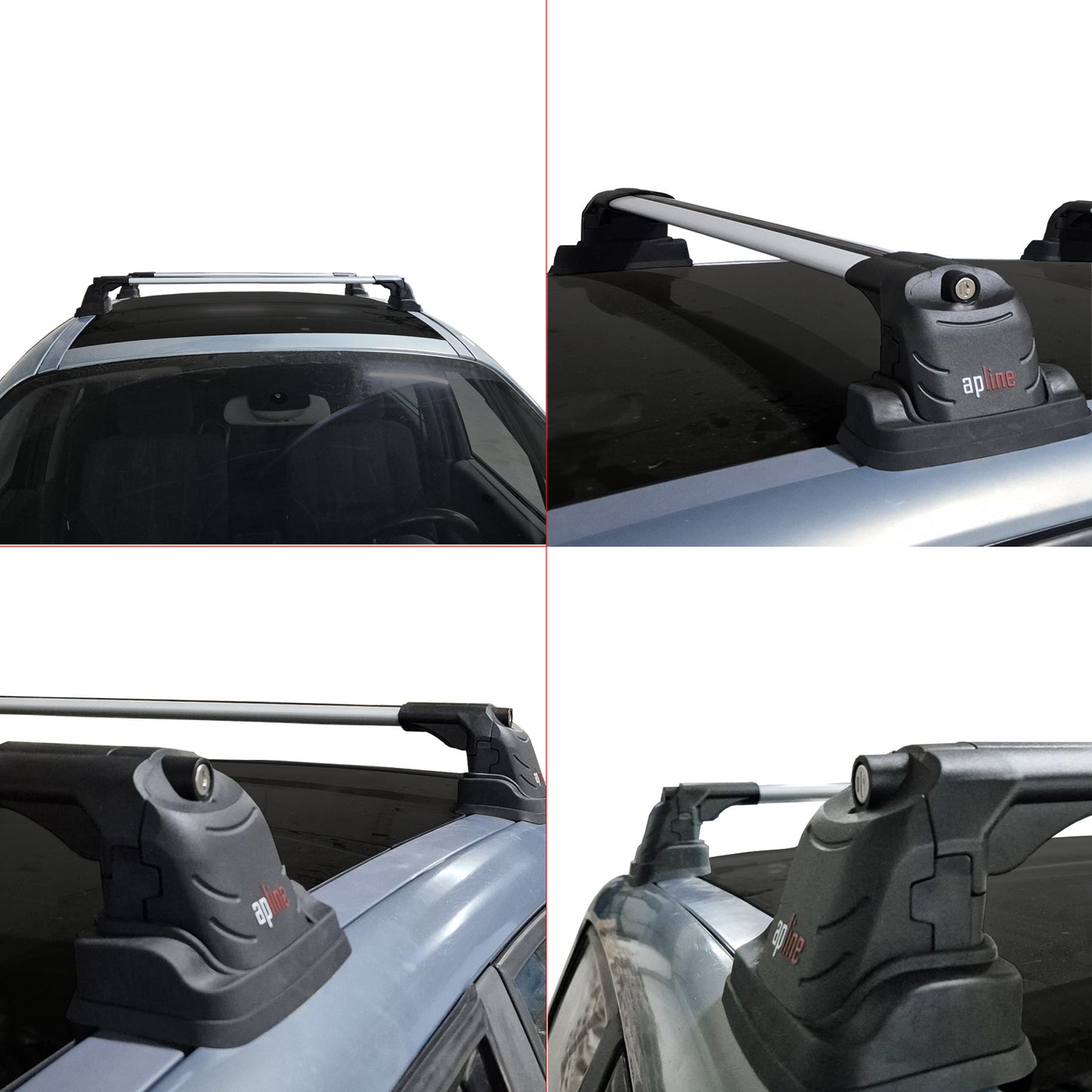 Compatible avec Renault Scenic (MK2) 2003-2009 ACE-3 Barres de Toit Railing Porte-Bagages de Voiture Gris Aluminium 2 Barres