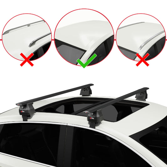 Kompatibel mit Lexus UX (ZA10) 2019-2025 ACE-4 Relingträger Dachträger Auto Gepäckträger Schwarz Aluminium 2 Stangen
