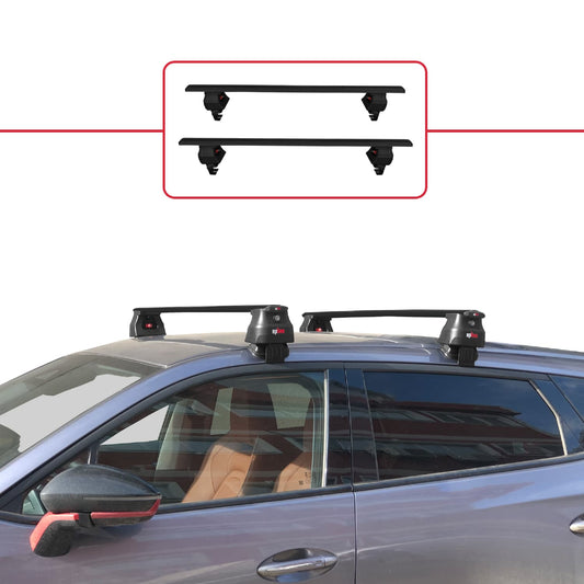 Kompatibel mit Chery Omoda 5 2023-2025 ACE-4 Relingträger Dachträger Auto Gepäckträger Schwarz Aluminium 2 Stangen
