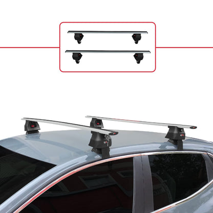 Kompatibel mit Renault Clio 5 2019-2025 ACE-4 Relingträger Dachträger Auto Gepäckträger Grau Aluminium 2 Stangen