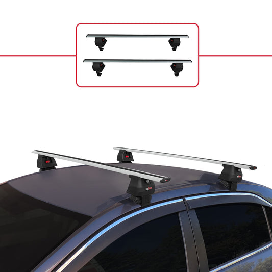 Kompatibel mit Toyota Corolla 11 (E180) 2013-2018 ACE-4 Relingträger Dachträger Auto Gepäckträger Grau Aluminium 2 Stangen