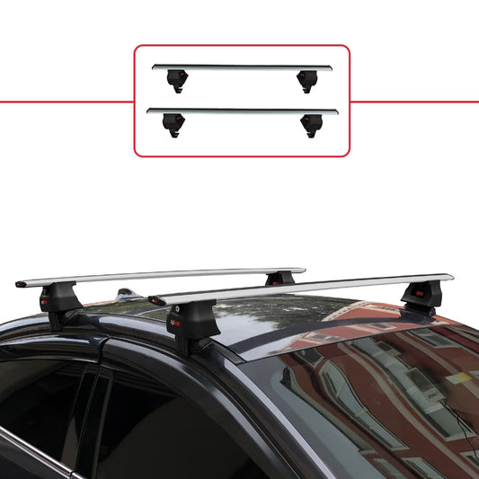Kompatibel mit Renault Fluence 2009-2015 ACE-4 Relingträger Dachträger Auto Gepäckträger Grau Aluminium 2 Stangen