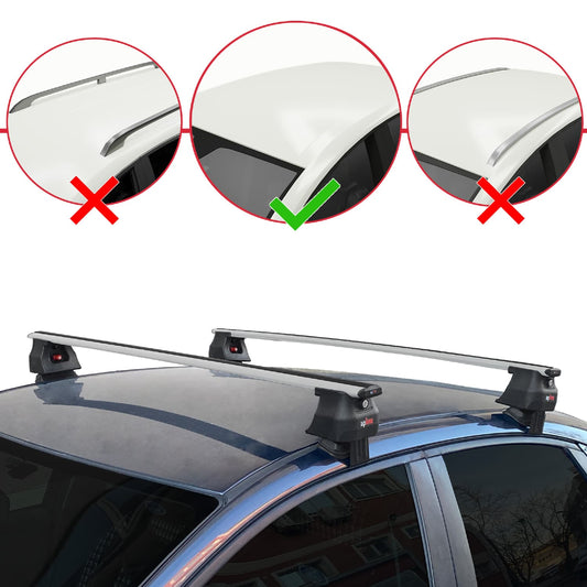 Kompatibel mit Ford Focus 2 (C307) HB 2005-2010 ACE-4 Relingträger Dachträger Auto Gepäckträger Grau Aluminium 2 Stangen
