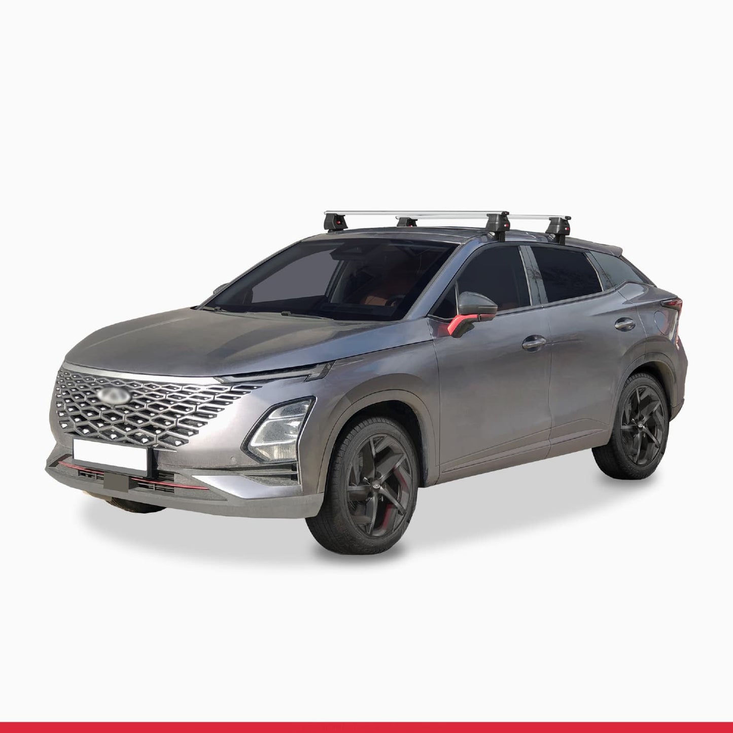 Kompatibel mit Chery Omoda 5 2023-2025 ACE-4 Dachgepäckträger, Reling, Gepäckträger, graues Aluminium, 2 Stangen