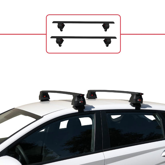 Kompatibel mit Hyundai i20 III (BC3) 2020-2025 ACE-4 Relingträger Dachträger Auto Gepäckträger Schwarz Aluminium 2 Stangen