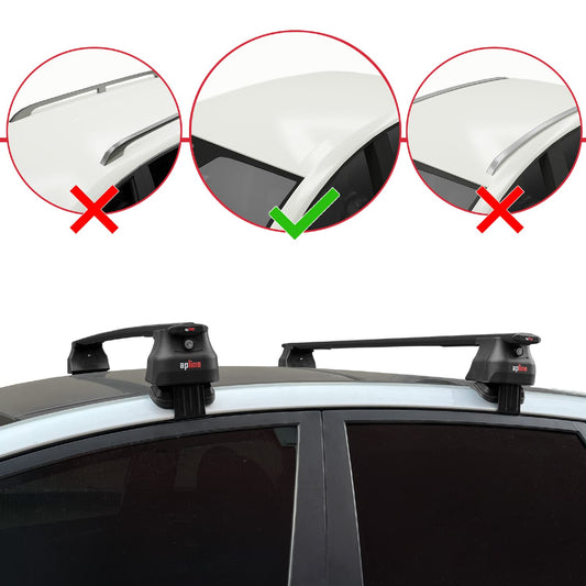 Kompatibel mit Hyundai ix20 (JC) 2011-2019 ACE-4 Relingträger Dachträger Auto Gepäckträger Schwarz Aluminium 2 Stangen