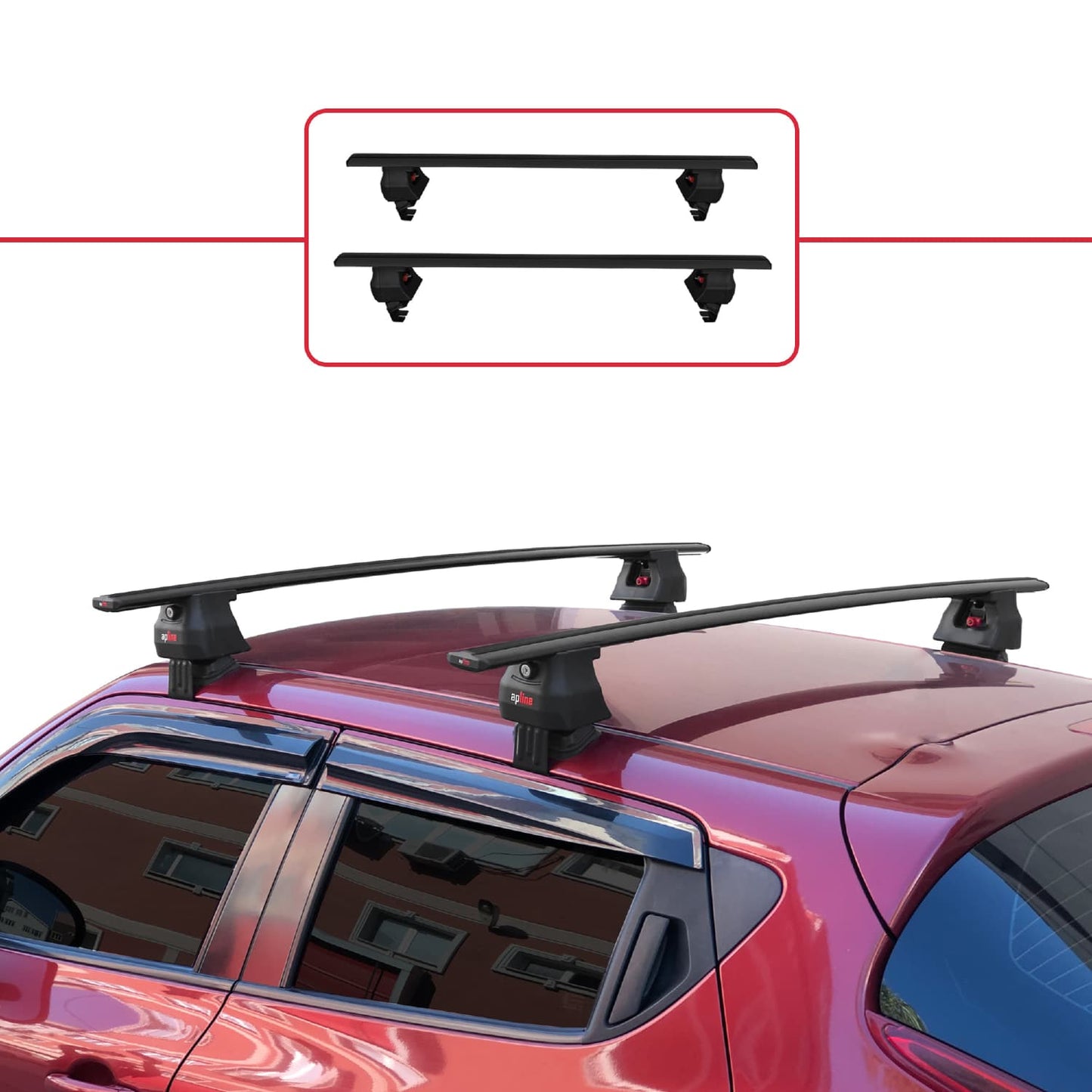 Compatible avec Nissan Juke (F15) 2010-2019 ACE-4 Barres de Toit Railing Porte-Bagages de Voiture Noir Aluminium 2 Barres