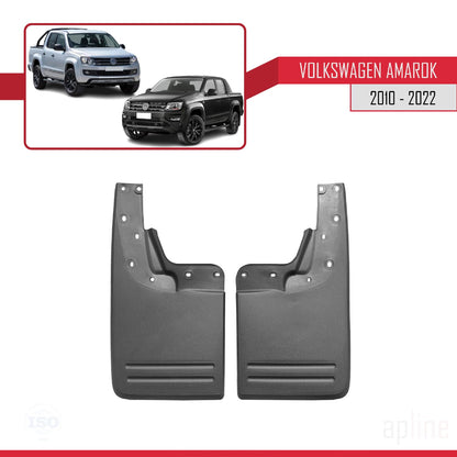 Compatible avec Volkswagen Amarok (2F) 2010-2020 Jeu de Bavettes Garde-boue Avant et Arrière de Voiture 4 Pcs Noir