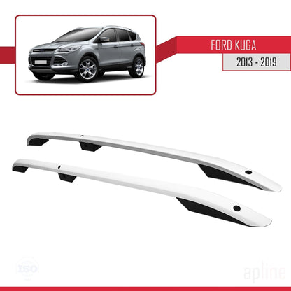 Passend für Ford Kuga 2 (C520) 2013–2019 (kurzer Radstand L1/H1) Dachreling, Dachgepäckträger, Grau