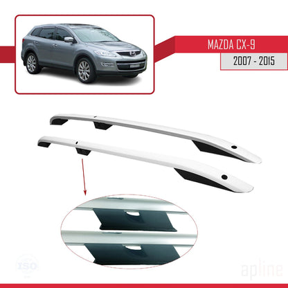 Compatible avec Mazda CX-9 I (TB) 2007-2015 (Empattement Court L1/H1) Rails de Toit Porte-bagages sur le Toit Gris