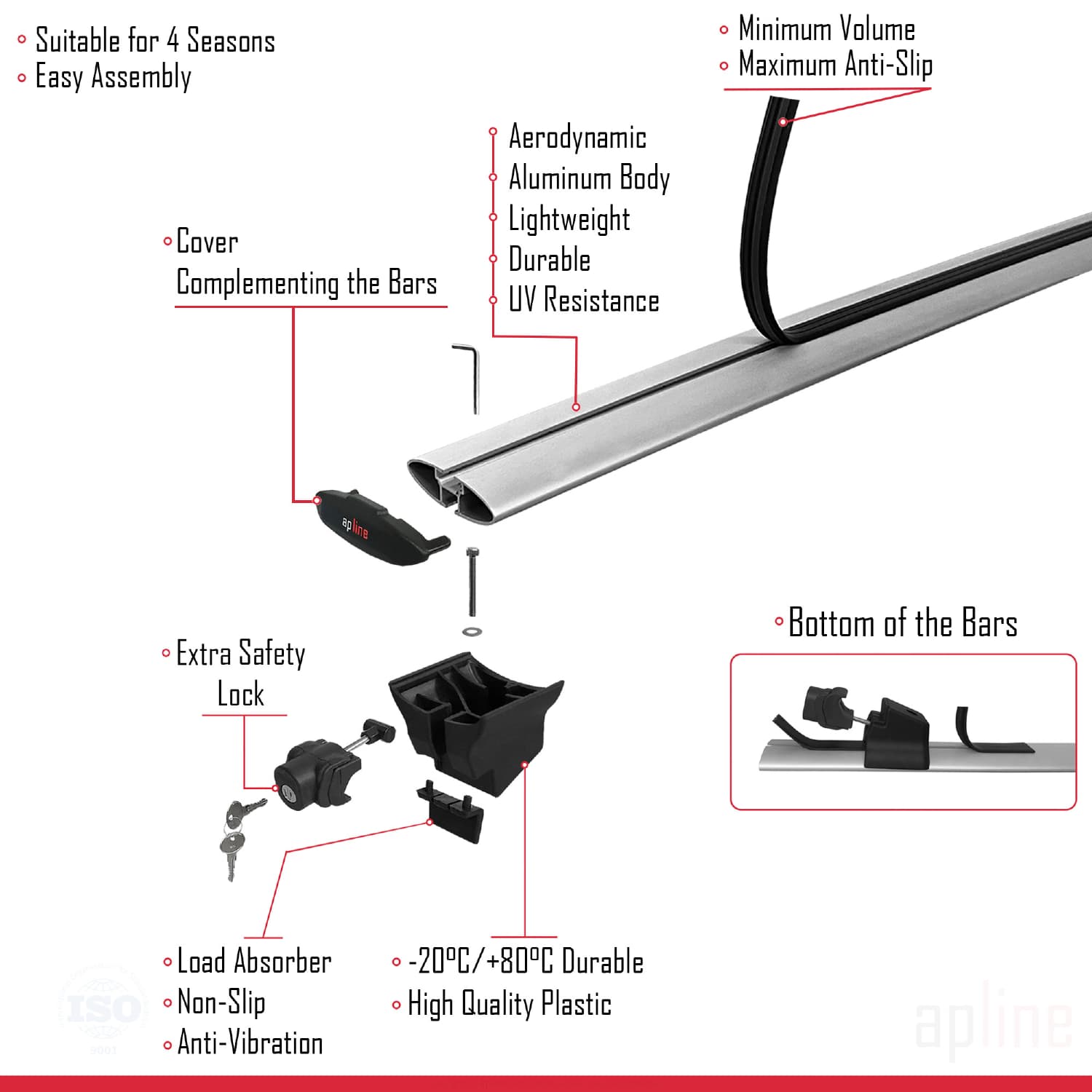 Compatible avec Kia EV5 2024-2025 HOOK Model Barres de Toit Railing Porte-Bagages de Voiture Gris Aluminium 2 Barres
