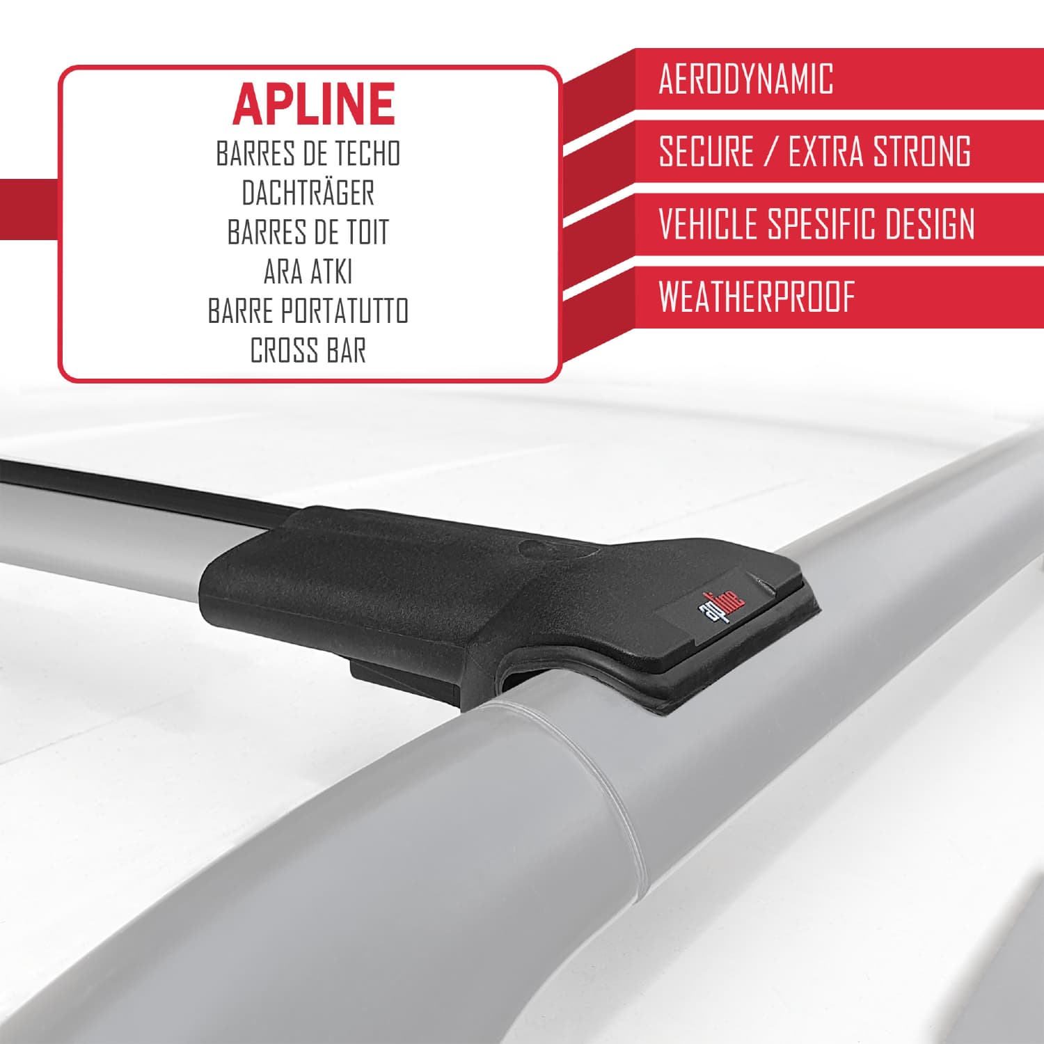 Compatible avec Chevrolet Equinox 2018-2024 FLY Model Barres de Toit Railing Porte-Bagages de Voiture Gris Aluminium 2 Barres