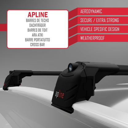 Compatible avec Renault Grand Scenic 4 2017-2022 ACE-2 Barres de Toit Railing Porte-Bagages de Voiture Noir Aluminium 2 Barres