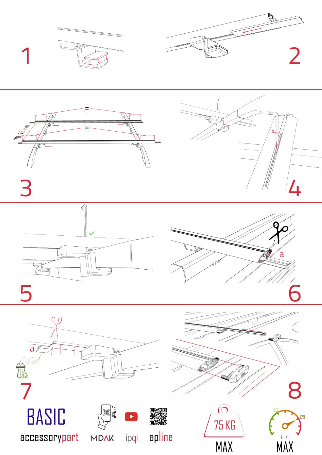 Compatible avec Great Wall Haval H9 2015-2023 BASIC Model Barres de Toit Railing Porte-Bagages de Voiture Noir Aluminium 2 Barres