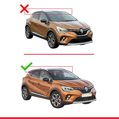 Kompatibel mit Renault Captur 2 2019-2025 ACE-2 Relingträger Dachträger Auto Gepäckträger Schwarz Aluminium 2 Stangen