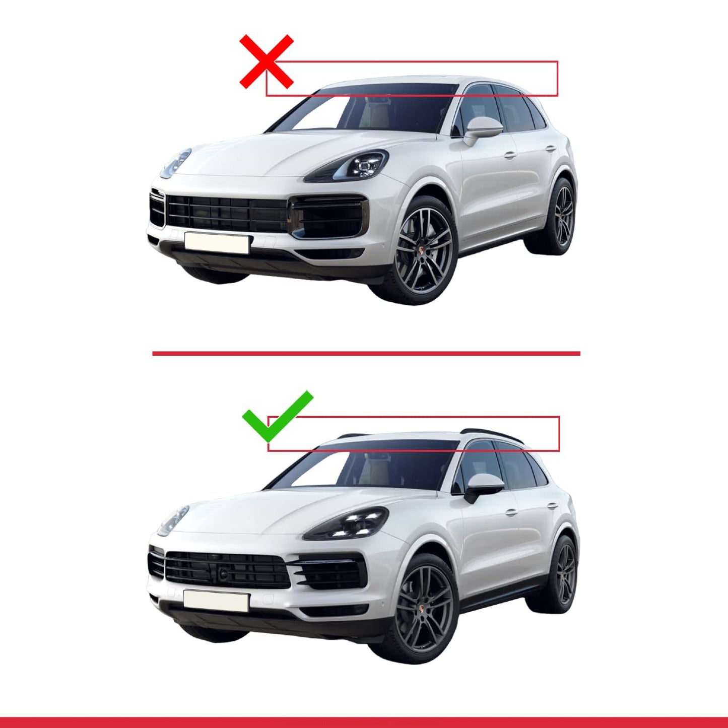 Kompatibel mit Porsche Cayenne 3 (9YA) 2018-2025 ACE-2 Relingträger Dachträger Auto Gepäckträger Schwarz Aluminium 2 Stangen