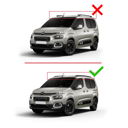 Kompatibel mit Citroen Berlingo 3 (K9) 2023-2025 ACE-2 Relingträger Dachträger Auto Gepäckträger Schwarz Aluminium 2 Stangen