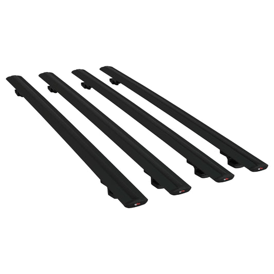 Compatible with Volkswagen T6 Transporter 2015-2024 BASIC Model Car Roof Rack Cross Bar Black Aluminium 4 Bars