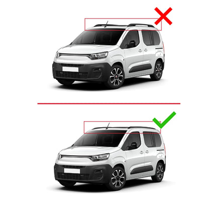 Compatible with Fiat Doblo 3 2023-2025 HOOK Model Car Roof Rack Cross Bar Black Aluminium 2 Bars