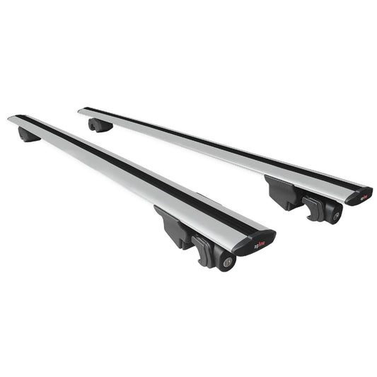 Compatible with Volkswagen T-Roc 2017-2025 HOOK Model Car Roof Rack Cross Bar Grey Aluminium 2 Bars