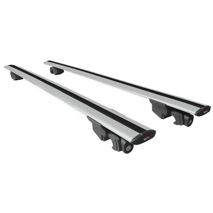 Kompatibel mit Peugeot 508 SW 2010-2018 HOOK Model Relingträger Dachträger Auto Gepäckträger Grau Aluminium 2 Stangen