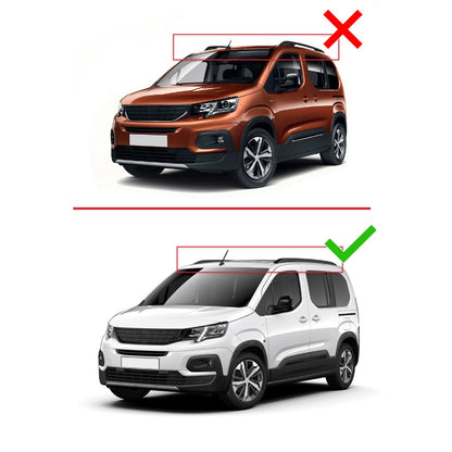 Kompatibel mit Peugeot Rifter 2023-2024 ACE-2 Relingträger Dachträger Auto Gepäckträger Schwarz Aluminium 2 Stangen