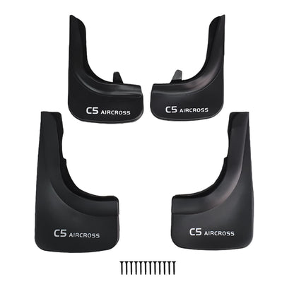 Compatible avec Citroen C5 Aircross 2018-2025 Jeu de Bavettes Garde-boue Avant et Arrière de Voiture 4 Pcs Noir